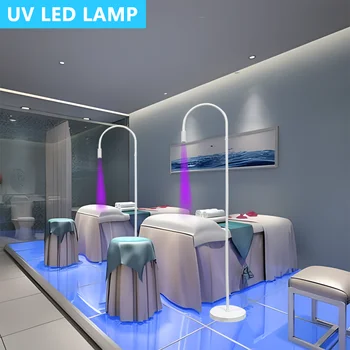 UV ריפוי מנורה עם מפסק רגל מנורת רצפה על עפעף הרכבה דבק מהיר ייבוש שקט מתג דוושת רגל UVLED המנורה