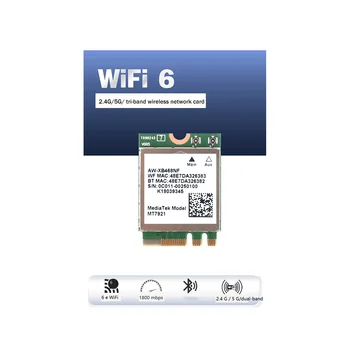 MT7921 WIFI6 מחשב שולחני מחשב נייד מובנה כרטיס רשת אלחוטי 2.4 G 5G Gigabit כרטיס רשת M2 5.2 BT כרטיס רשת