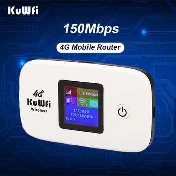 KuWfi סמארטפון נתב 150Mbps חיצוני נייד 4G LTE נתב מיני-גודל Protable המודם נתב במהירות גבוהה צריכת חשמל נמוכה מודם Wifi