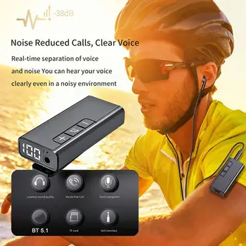 Bluetooth אלחוטית מקלט מתאם Bluetooth אלחוטית 5.0 משדר מקלט עבור רכב מוזיקה אודיו Aux מתאם C9Y3
