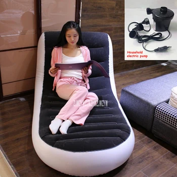 חדש A806 בצורת L מתנפח מיטת ספה אחת חיצוני נייד מתנפח הספה בבית עצלן הספה עם בית משאבה חשמלית+כרית