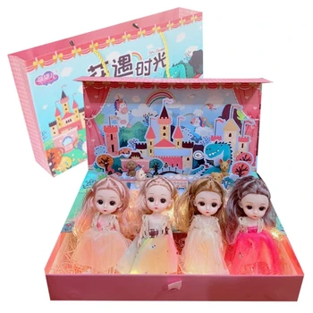 בובות קטן סט מיני נסיכות, בובות לילדות קטנות בובות צעצוע של בית הבובות