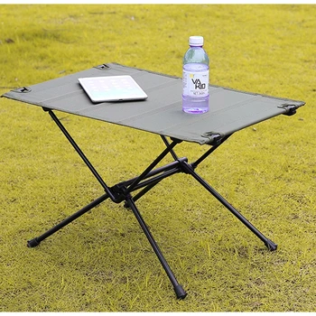 נייד שולחן קמפינג מתקפל ריהוט גן, שולחנות פיקניק, עם רשת אחסון כיס ארגונית קיפול השולחן