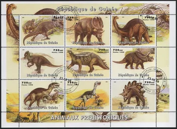 9Pcs/סט גינאה פוסט בולים 1998 פרהיסטוריים, דינוזאורים מסומן בולים איסוף