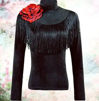 הקיץ לנשים לרקוד חולצות הגברת 3D פרח חולצות פאטאל 3D פרח שרוול קצר שחור מקסימום