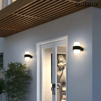 קיר חיצוני אורות עמיד למים דו-ראשי דלת מרפסת פטיו מסדרון המעבר החיצוני יחיד תאורה למדרגות