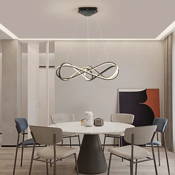 המודרני הוביל אורות תליון מקורה תאורה עיצוב סלון שולחן אוכל מטבח בר גופי הברק Lamparatecho המנורה