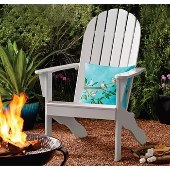 עץ חיצוני Adirondack הכיסא, צבע לבן קש הכיסא חיצונית כיסא חוף הכיסא
