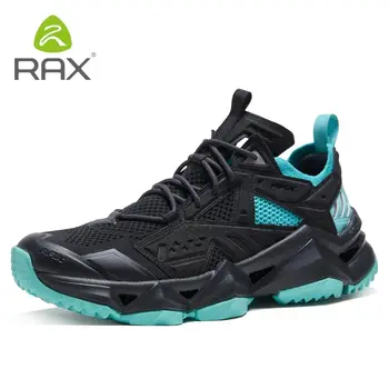 Rax Mens נעלי הליכה לנשימה רשת נעלי טרקים Mens ספורט נעלי גומי Outsole הליכה קמפינג נעלי אופנה נעלי ספורט