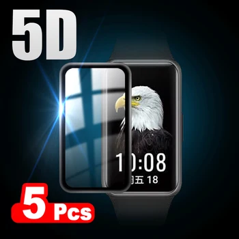 5D סיבי זכוכית מגן סרטים עבור Huawei הלהקה 6 / 6 Pro כיסוי מגן מסך עבור Band6 שעון חכם אביזרים (לא זכוכית)