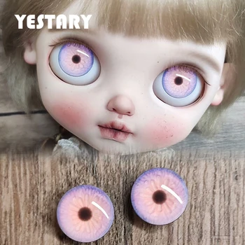 YESTARY הבובה בליית אביזרים BJD בובה העיניים בשביל צעצועים, אופנה צבעונית דפוס סדרה העיניים צעצועים BJD בובה עין צעצוע לנערות מתנה