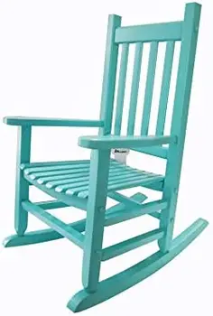רוקר - K086NT עמיד טבעי ילד\u2019s עץ במרפסת רוקר/חיצוני כסא נדנדה - פנימי או חיצוני - מתאים 4-8 שנה