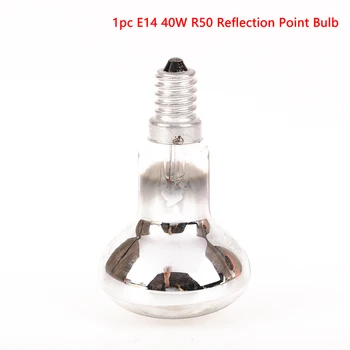 1Pc E14 40W מנורת ליבון נורת זכוכית 220-240V שקוף מקורה מנורת לבה מנורת ליבון R50 השתקפות נקודת הנורה