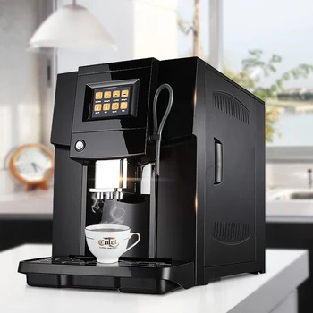 ארבע שפות Commerical קפה אוטומטית לחלוטין LCD מכונת אספרסו, מכונת קפה&מטחנת קפה 19 בר מכונת הקפוצ ' ינו 220v
